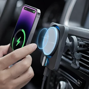 Магнитный автодержатель MagSafe с беспроводной зарядкой ESR Car Charger CryoBoost 15W для iPhone с охлаждением - Фото 5