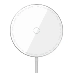 Бездротова зарядка MagSafe Baseus Simple Mini Magnetic Induction White 15W для iPhone 15 | 14 | 13 | 12