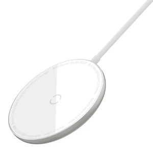 Беспроводная зарядка MagSafe Baseus Simple Mini Magnetic Induction White 15W для iPhone 15 | 14 | 13 | 12 - Фото 2