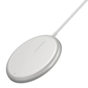 Беспроводная зарядка MagSafe Baseus Simple Mini Magnetic Induction White 15W для iPhone 15 | 14 | 13 | 12 - Фото 3