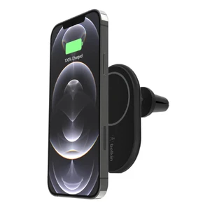 Магнітний автотримач із бездротовою зарядкою MagSafe Belkin BOOST↑CHARGE™ 10W для iPhone 14 | 13 | 12 WIC004btBK - Фото 1