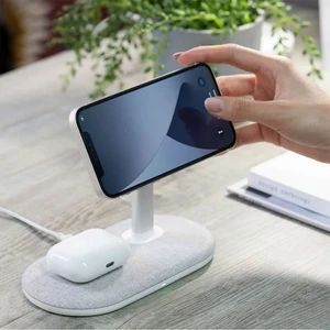 Док-станция MOMAX Q.Mag Dual Magnetic Wireless Charging Stand MagSafe для iPhone | AirPods - Фото 4