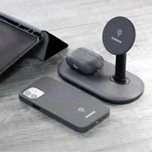Док-станция MOMAX Q.Mag Dual Magnetic Wireless Charging Stand MagSafe для iPhone | AirPods - Фото 5