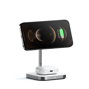 Док-станция MagSafe Satechi Aluminum 2 in 1 Magnetic Wireless Charging Stand для iPhone 12 | AirPods Pro (Уценка) - Фото 4