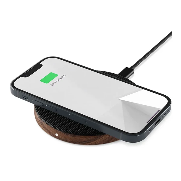 Беспроводное зарядное устройство Woodcessories Ecopad Wireless Fast Charging Pad Walnut 15W