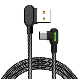 Зарядний кабель Mcdodo 90° Light Cable USB-A to USB-C з LED-індикацією 1.2m