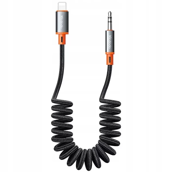 Адаптер (перехідник) Mcdodo Digital Audio Coiled Lightning to DC3.5 (1.8 m)