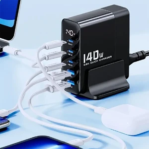 Сетевая быстрая GaN-зарядка с подставкой iLoungeMax Toocki 140W Charger - Фото 3