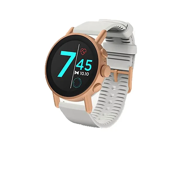 Смарт-годинник Misfit Vapor X 42mm Rose Gold-Tone з сірим силіконовим ремінцем