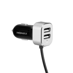 Автозарядка с удлинителем Momax UC6 Dual USB Extension Hub Silver - Фото 2