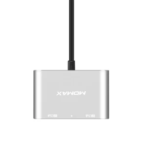 Автозарядка с удлинителем Momax UC6 Dual USB Extension Hub Silver - Фото 6