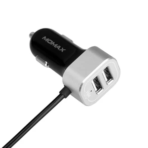 Автозарядка с удлинителем Momax UC6 Dual USB Extension Hub Silver - Фото 3
