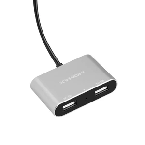 Автозарядка с удлинителем Momax UC6 Dual USB Extension Hub Silver - Фото 7
