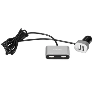 Автозарядка с удлинителем Momax UC6 Dual USB Extension Hub Silver - Фото 11