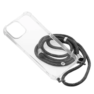 Силіконовий чохол з ремінцем Momax CrossBody Transparent для iPhone 13 Pro - Фото 2