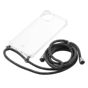 Силиконовый чехол с ремешком Momax CrossBody Transparent для iPhone 13 mini - Фото 2