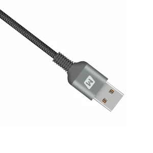 Нейлоновый кабель Momax Elite Link Triple-Braided Black Lightning to USB 0.3m (MFI) - Фото 3