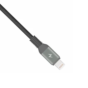 Нейлоновый кабель Momax Elite Link Triple-Braided Black Lightning to USB 0.3m (MFI) - Фото 4