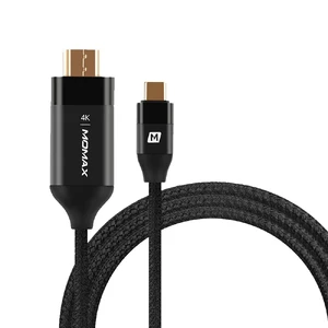 Нейлоновий кабель Momax Elite Link Black USB Type-C to HDMI 2m - Фото 2