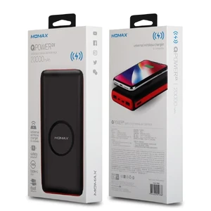Повербанк с беспроводной зарядкой Momax Q.Power 2X Black 20000mAh - Фото 9