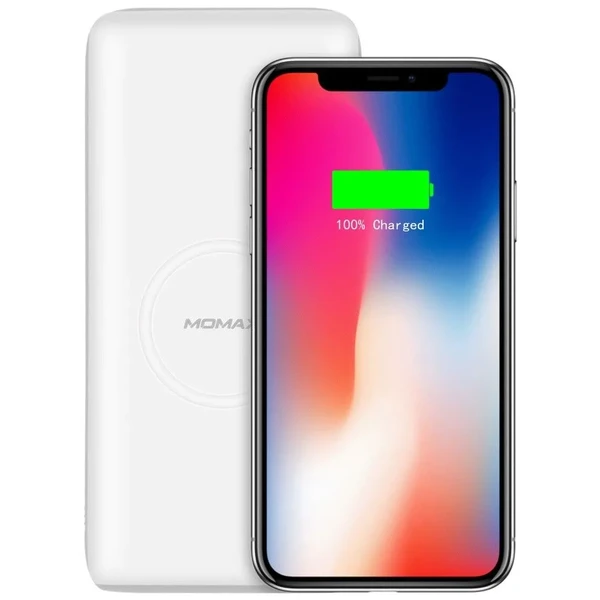 Повербанк с беспроводной зарядкой Momax Q.Power 2X White 20000mAh