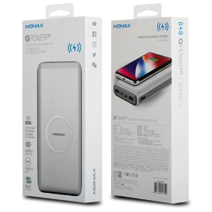 Повербанк з бездротовою зарядкою Momax Q.Power 2X White 20000mAh - Фото 9