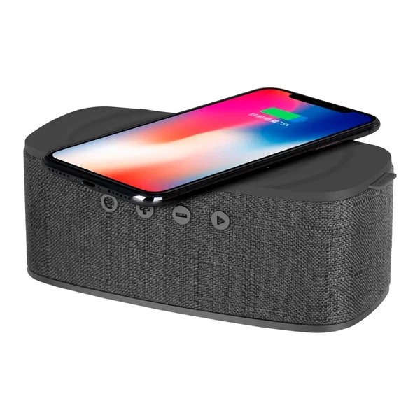Портативна колонка з бездротовою зарядкою Momax Q.Zonic Grey