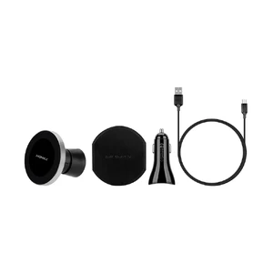 Магнитный автодержатель с беспроводной зарядкой Momax Q.Mount CM10 + автозарядка Momax UC7A - Фото 8