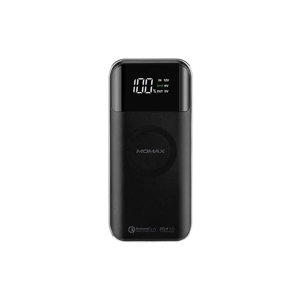 Повербанк с беспроводной зарядкой Momax Q.Power Air2+ Black (20000mAh)