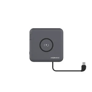 Зарядное устройство с беспроводной зарядкой и Power Bank 6700 mAh Momax Q.Power Plug Wireless Portable PD Black - Фото 2