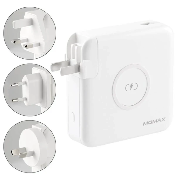 Універсальний зарядний пристрій Momax Q.Power Plug Wireless Portable PD Charger White