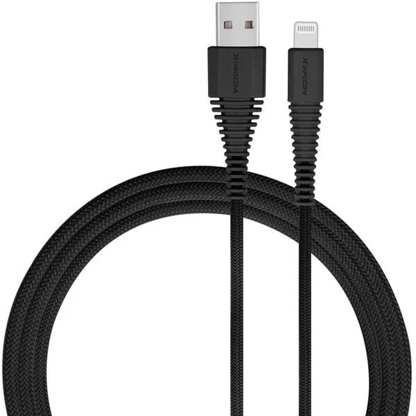 Кабель Momax Tough Link Black Lightning to USB 1.2m (MFi)