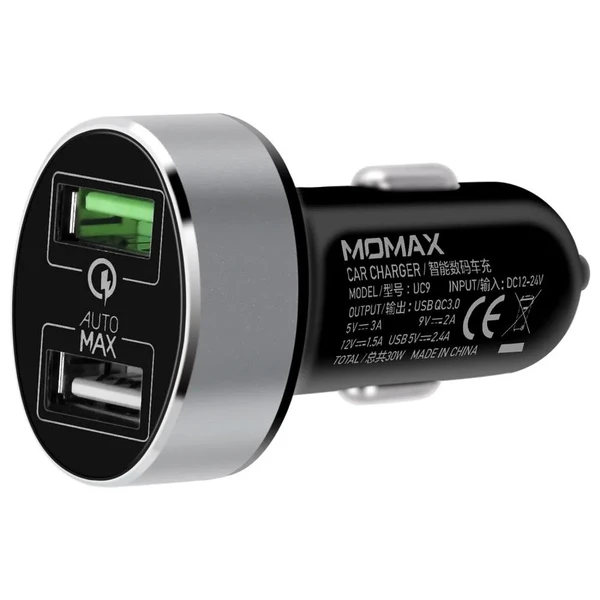 Швидка автозарядка Momax UC9 Black