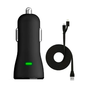 Автозарядка Mophie Dual USB Car Charger Black з кабелем Switch-Tip  - Фото 1