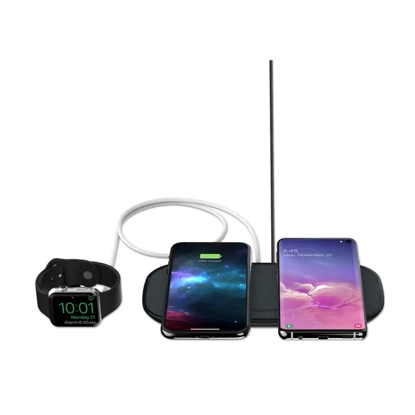 Бездротова зарядка Mophie 2-in-1 Dual Wireless Charging Pad для iPhone | Samsung | AirPods