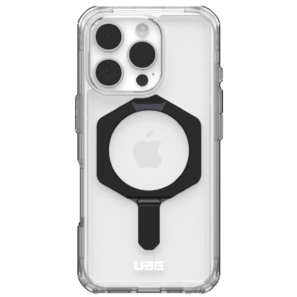 Прозорий білий чохол з підставкою Urban Armor Gear Plyo XTE Mag Black/Clear для iPhone 16 Pro Max