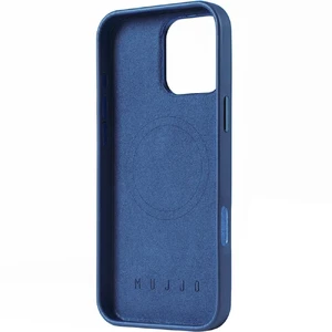Синий кожаный чехол Mujjo Full Leather Case MagSafe для iPhone 16 Pro Max - Фото 2