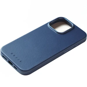 Синий кожаный чехол Mujjo Full Leather Case MagSafe для iPhone 16 Pro Max - Фото 4
