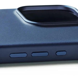 Синий кожаный чехол Mujjo Full Leather Case MagSafe для iPhone 16 Pro Max - Фото 7