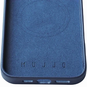 Синий кожаный чехол Mujjo Full Leather Case MagSafe для iPhone 16 Pro Max - Фото 8