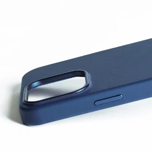 Синий кожаный чехол Mujjo Full Leather Case MagSafe для iPhone 16 Pro Max - Фото 9