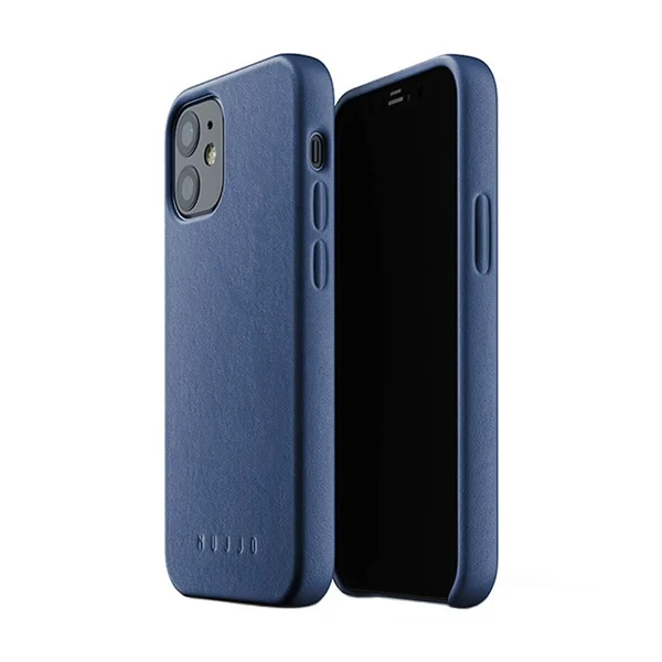 Шкіряний чохол MUJJO Full Leather Case Monaco Blue для iPhone 12 mini