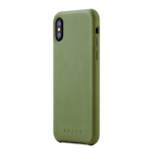 Шкіряний чохол MUJJO Full Leather Case Olive для iPhone X | XS