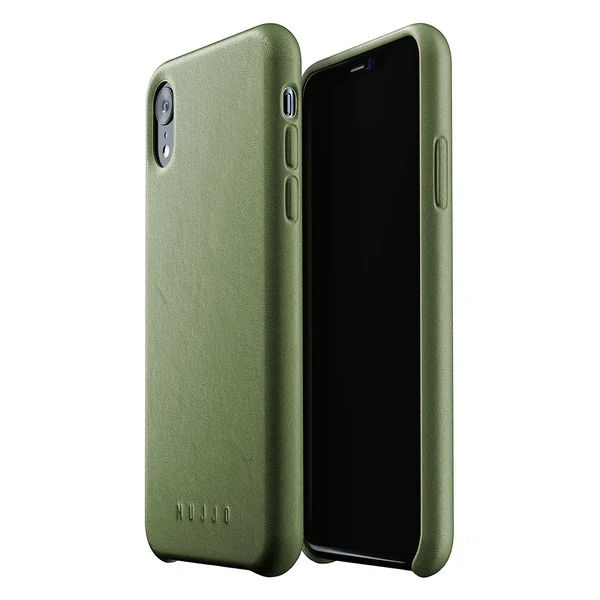 Кожаный чехол MUJJO Full Leather Case Olive для iPhone XR в Харькове