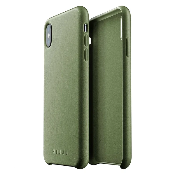 Кожаный чехол MUJJO Full Leather Case Olive для iPhone XS Max