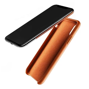 Кожаный чехол MUJJO Full Leather Case Tan для iPhone X | XS - Фото 3