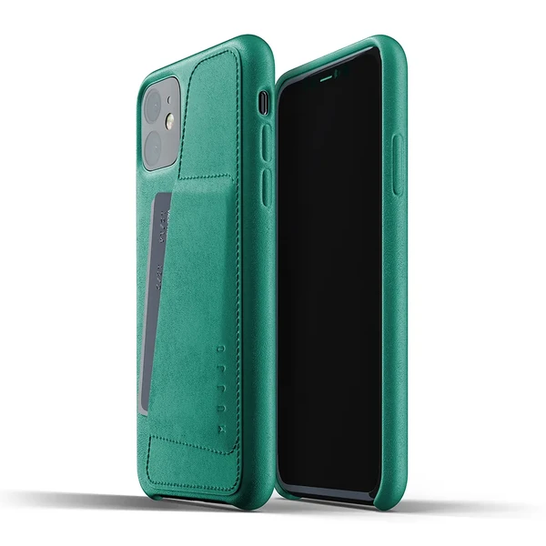 Шкіряний чохол MUJJO Full Leather Wallet Case Alpine Green для iPhone 11