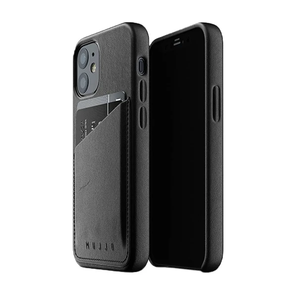 Шкіряний чохол MUJJO Full Leather Wallet Case Black для iPhone 12 mini у Миколаєві