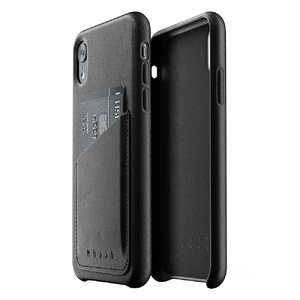 Кожаный чехол с отделением для карт MUJJO Full Leather Wallet Case Black для iPhone XR
