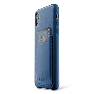 Кожаный чехол с отделением для карт MUJJO Full Leather Wallet Case Monaco Blue для iPhone XR - Фото 3